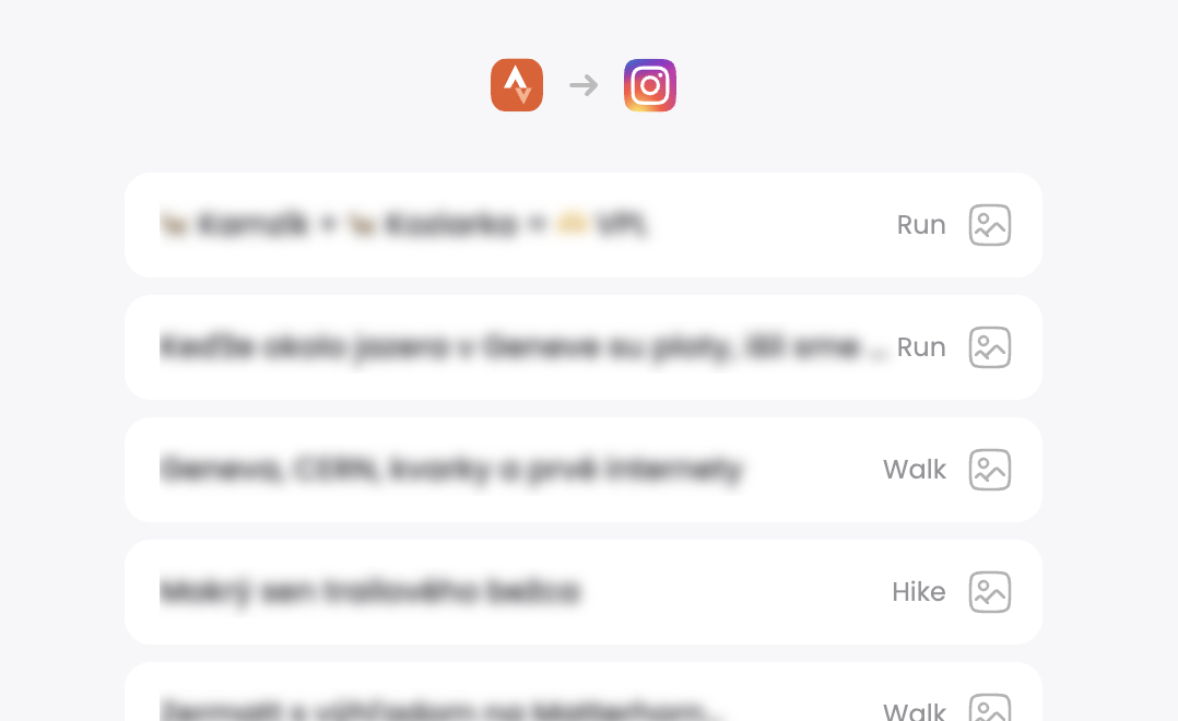 Strava to Instagram template